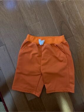 Kids Orange Casual Shorts with Drawstring